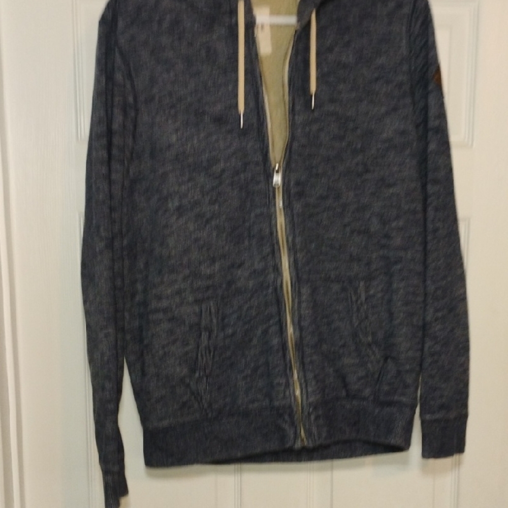 Hollister Navy Insulated Full Zip Hoodie Sz S